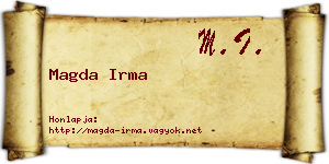 Magda Irma névjegykártya