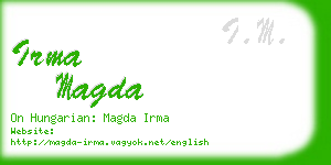irma magda business card